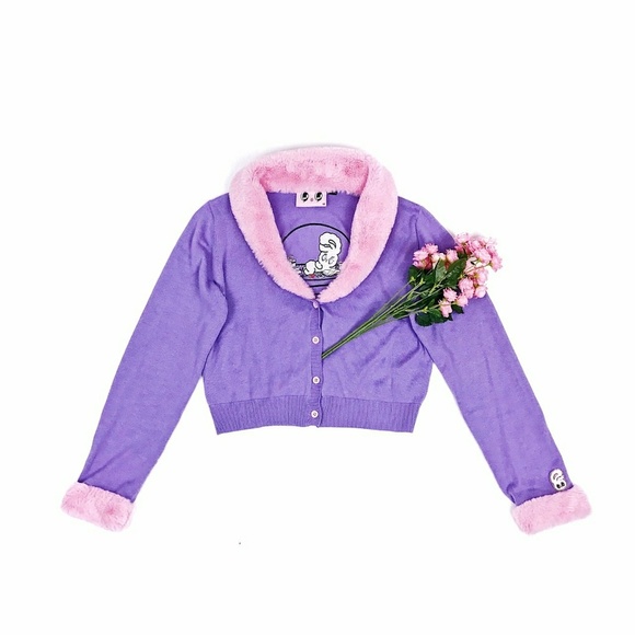 Lazy Oaf Sweaters - Lazy Oaf x estherlovesyou Bunny Cardi